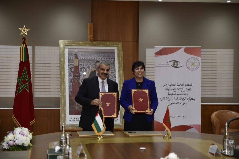 The Court of Accounts renews its cooperation agreement with the Financial and Administrative Audit Office of the State of Palestine
